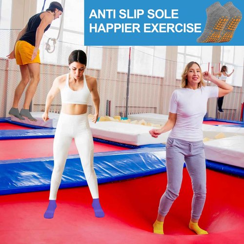 Sophproton 100 Pairs Trampoline Socks Bulk Pack Non Slip Grip Yoga Socks Pilates Hospital Slipper Socks for Men Women Teens