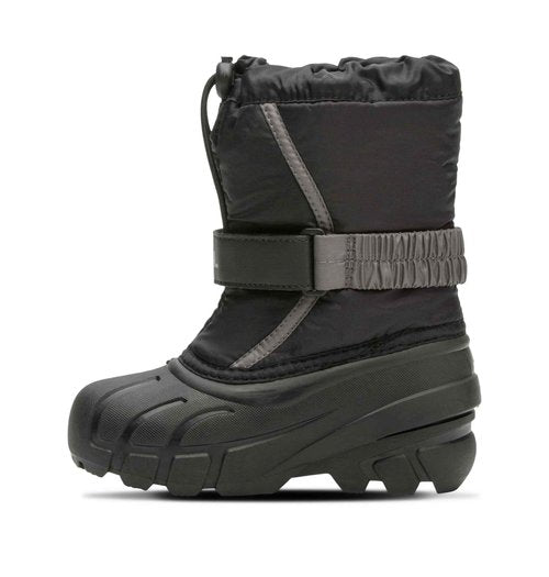 SOREL Children's Flurry Boot - Black, City Grey - 3