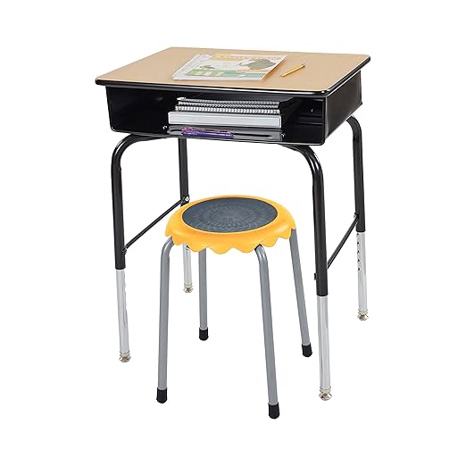 ECR4Kids Daisy Stackable Stool Set, Flexible Seating, Yellow, 8-Piece