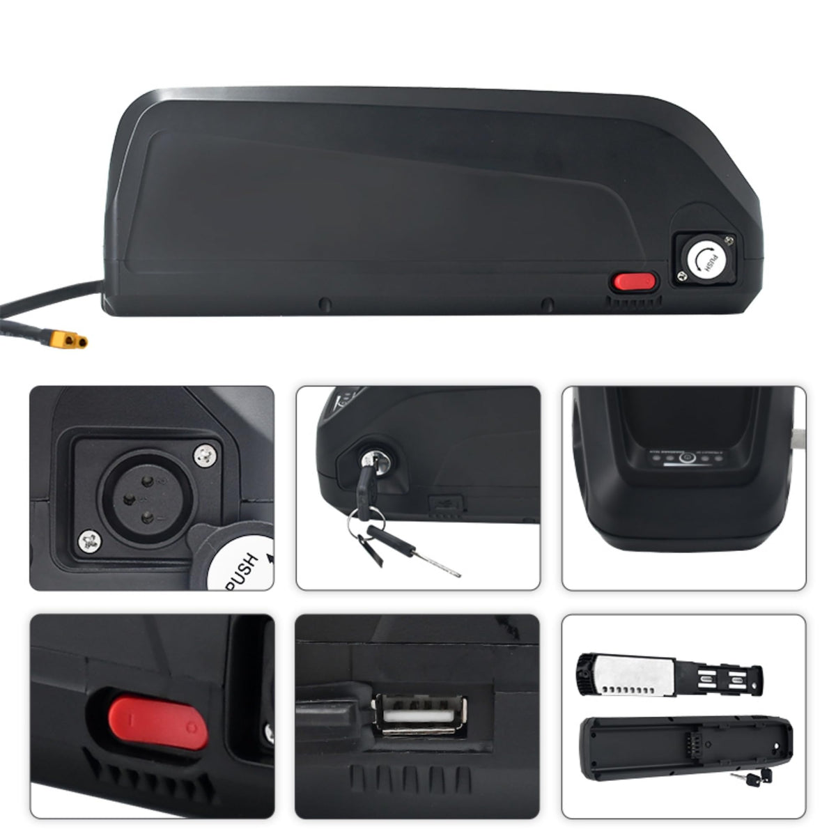 Zrpownum1 48v 15ah Electric Scooter hailong Ebike Battery for 1500W 750W 1000W Motor Kit - Lithium Ion Batterie 48V for Motor - 48Volt Electric Bicycle Battery (48V 21Ah 0-1500W)