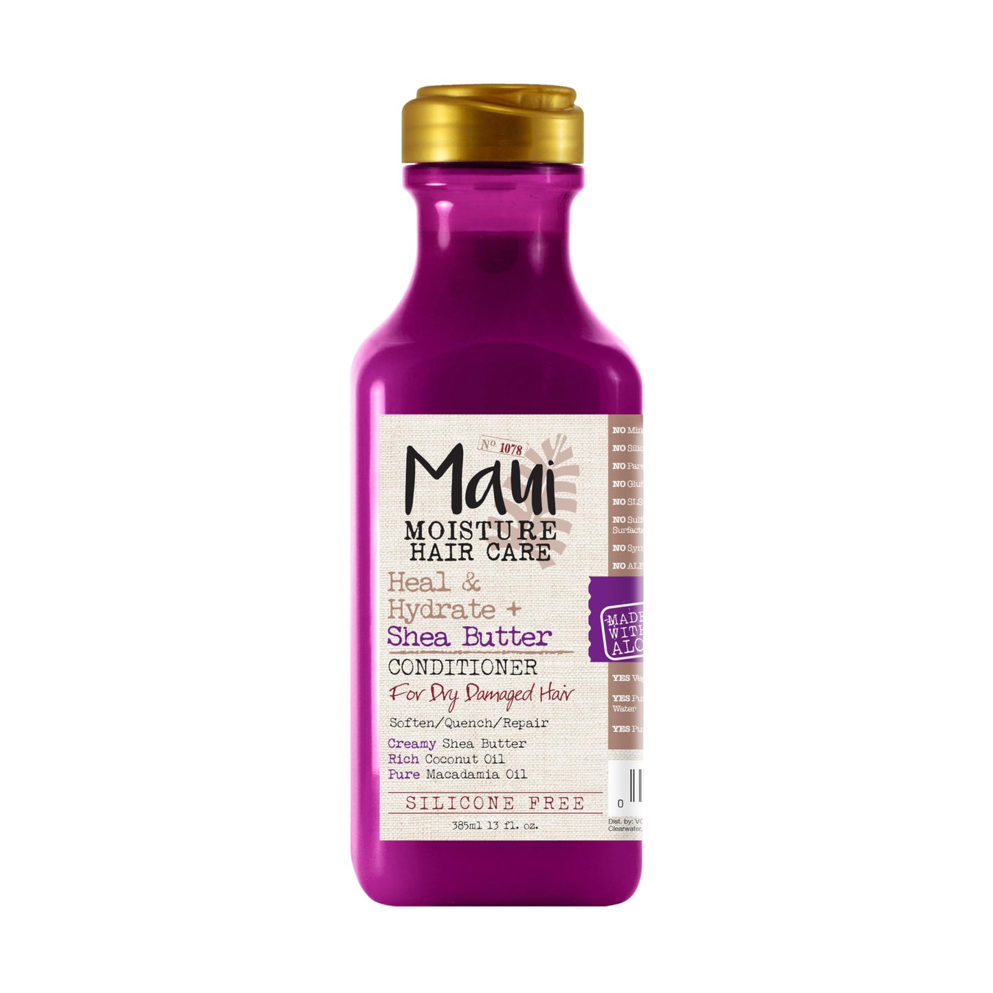 Maui Moisture Heal & Hydrate + Shea Butter Conditioner to Repair & Deeply Moisturize Tight Curly Hair with Coconut & Macademia O