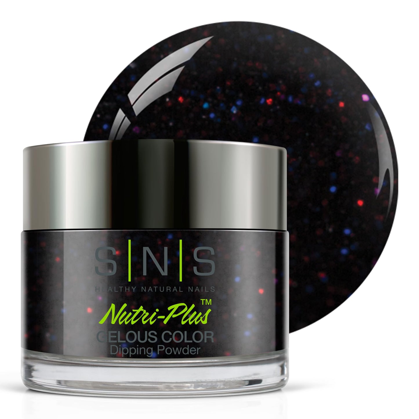 SNS Nail Dip Powder, Gelous Color Dipping Powder - Galaxy (Purple/Brown, Glitter) - Long-Lasting Acrylic Nail Color & Polish Las