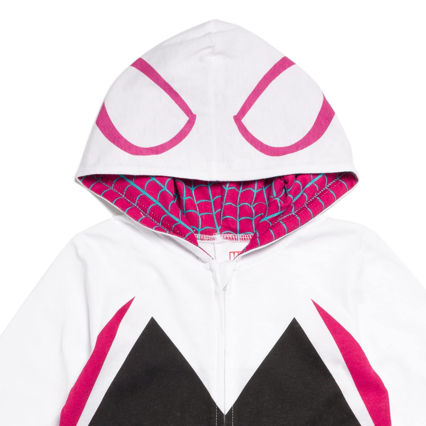 Marvel Spider-Man Spider-Gwen Ghost Spider Toddler Girls Zip Up Coverall White 4T