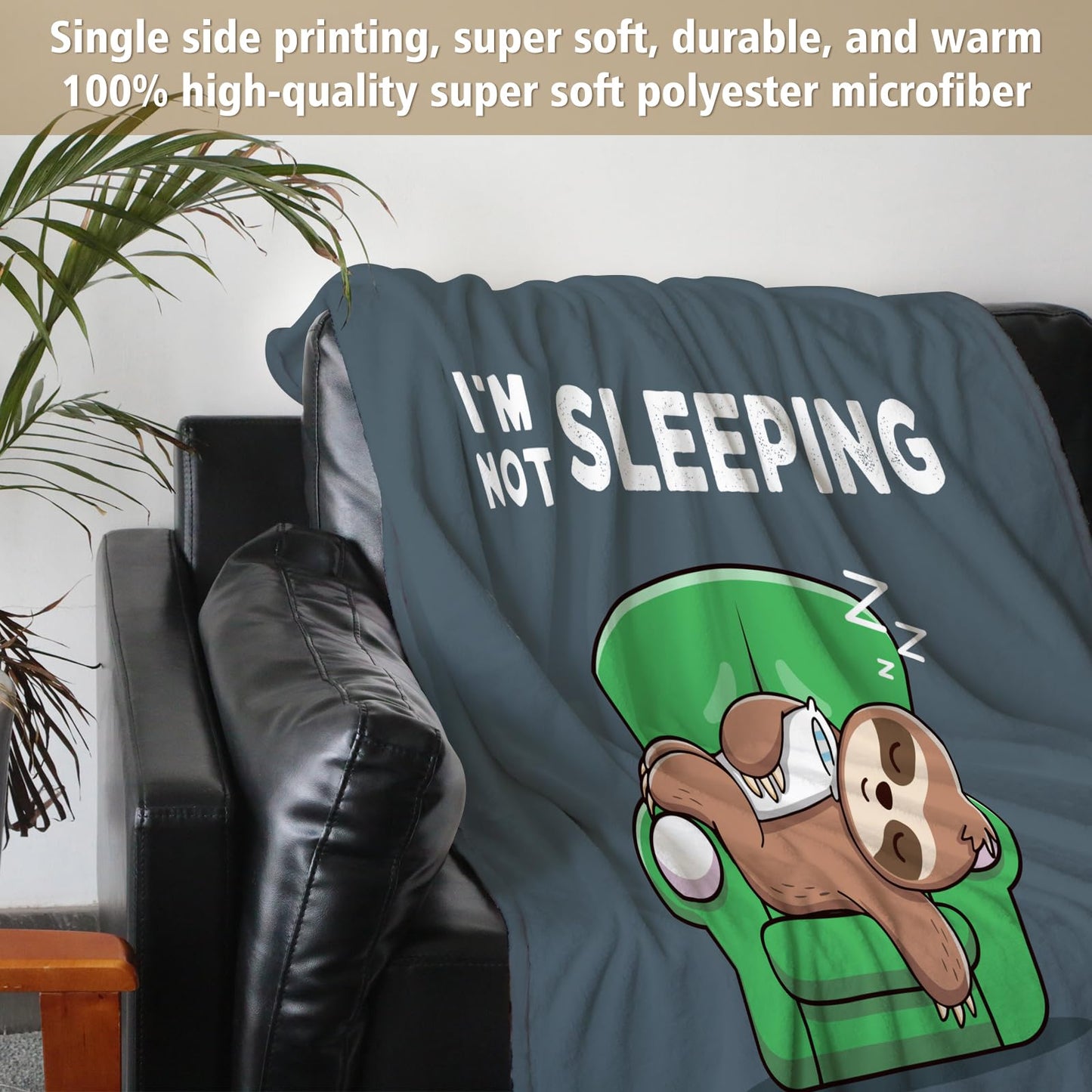 Funny Birthday Gifts for Men Dad Grandpa Husband, I'm Not Sleeping Blanket, Dad Birthday Gift Ideas, Funny Blanket Gift for Boyfriend Brother Uncle, 60" x 50"