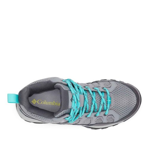Columbia Women's Granite Trail Mid Waterproof, Titanium Grey Steel/Bright Aqua, 8