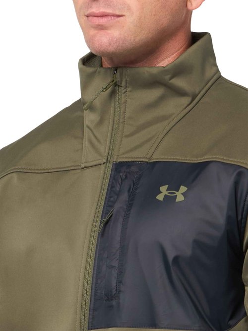 Under Armour Men's ColdGear Infrared Shield 2.0 Soft Shell, (390) Marine OD Green/Black/Marine OD Green, 3X-Large
