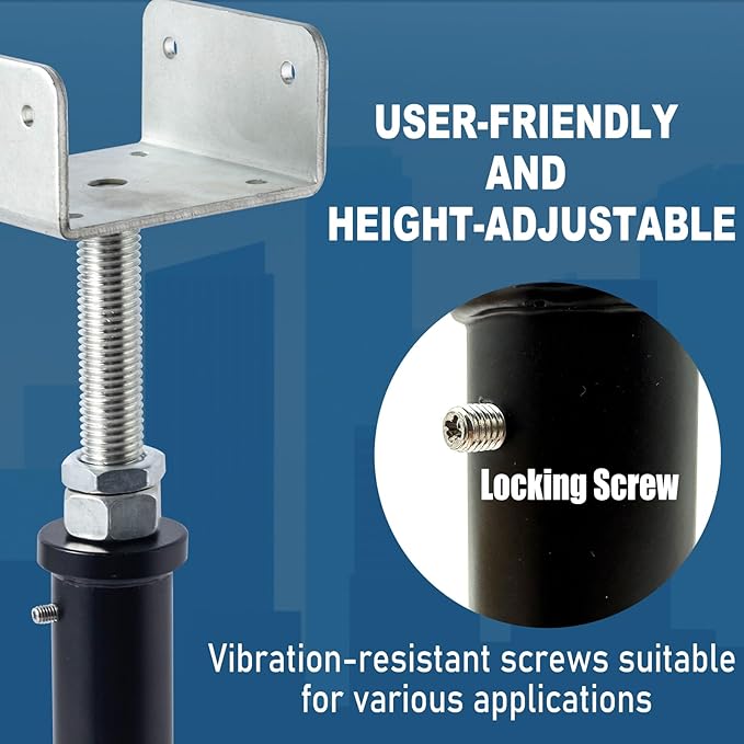 YXGJDP 2 Pack U-Shaped Floor Jack - Adjustable Steel Beam Support for 4x2, 4x4, 4x6 Joists Heavy Duty Screw Jack with U-Head Telepost & House Jack.11-14.5 Inch Adjustment Range. (U-MGCGZJ-02, 11-14.5)