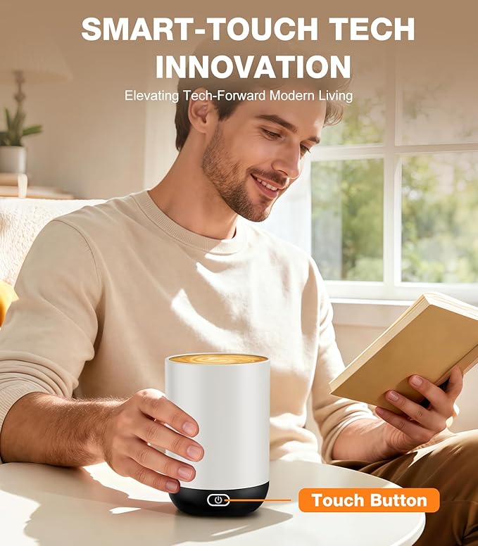 Kepwam Self Heating Coffee Mug T1-16oz Fast Heating & Ultra Long-Lasting Battery Life, Heated Coffee Mug Up to 149℉ - Touch & App Controlled Coffee Mug, Birthday Gifts for Women and Men