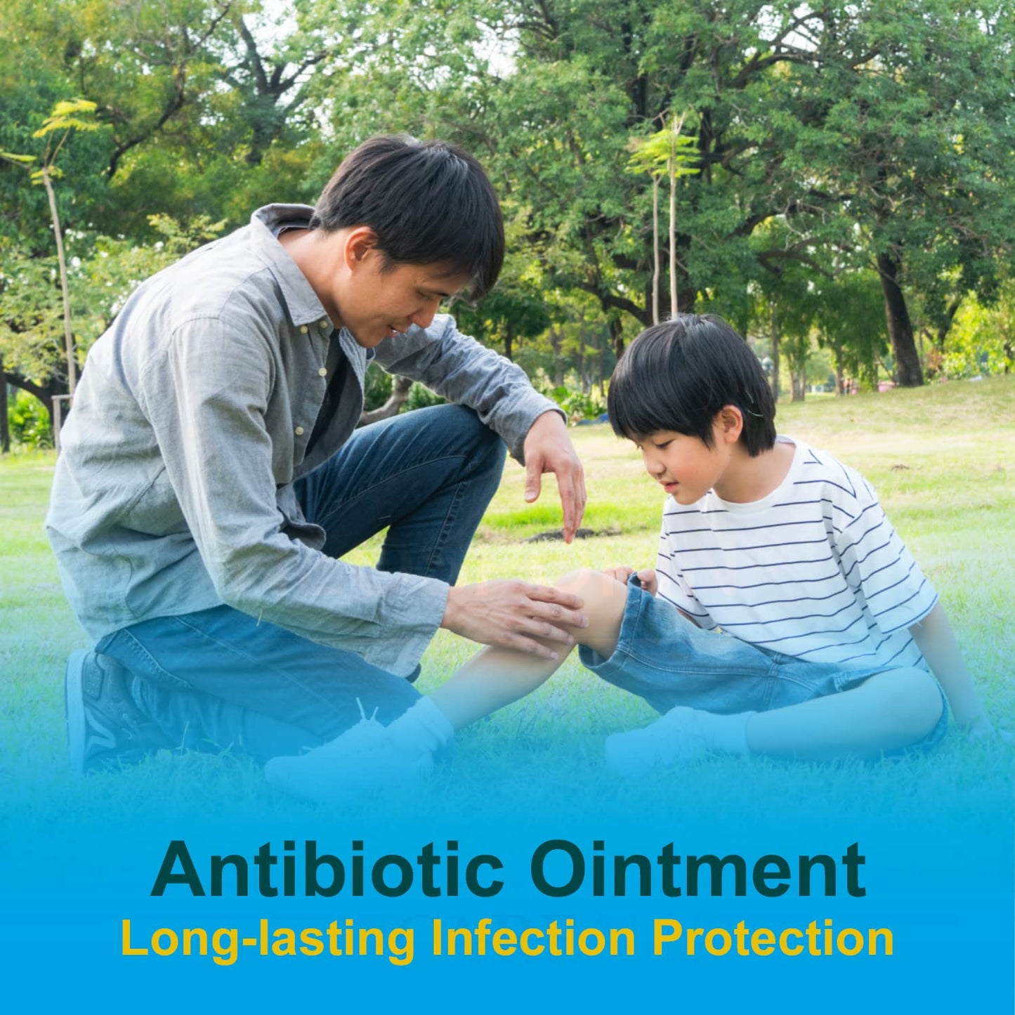 CareAll Triple Antibiotic Ointment + Pain Relief 1.0 oz (4 Pack), Dual Action First Aid for Minor Scrapes, Cuts, and Burns to Help Prevent Infection While Providing Maximum Strength Pain Relief.
