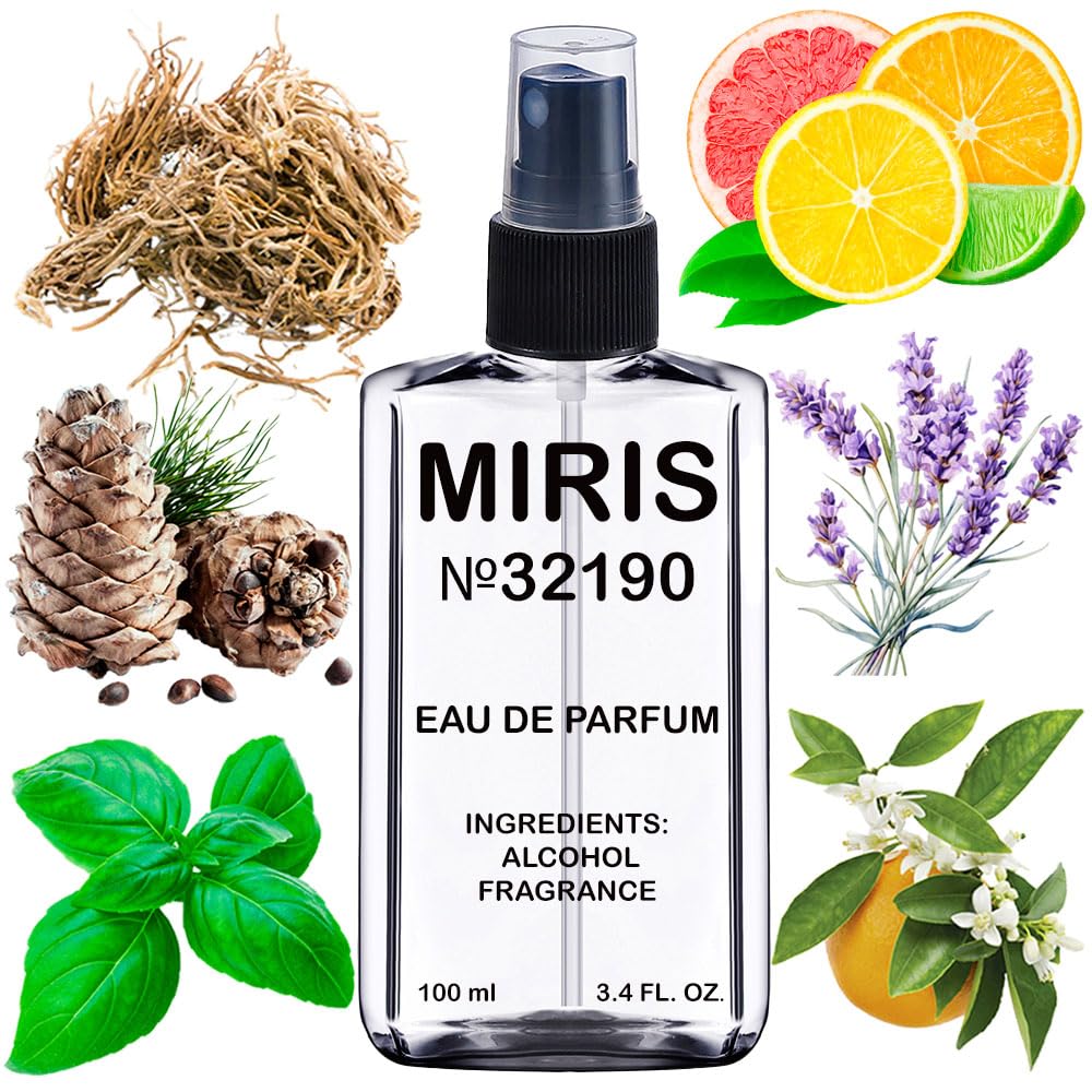 MIRIS No. 32190, Inspired by Cedro Di Taormina, Long-Lasting Unisex Eau de Parfum for Women & Men, Spray 3.4 Fl Oz / 100 ml