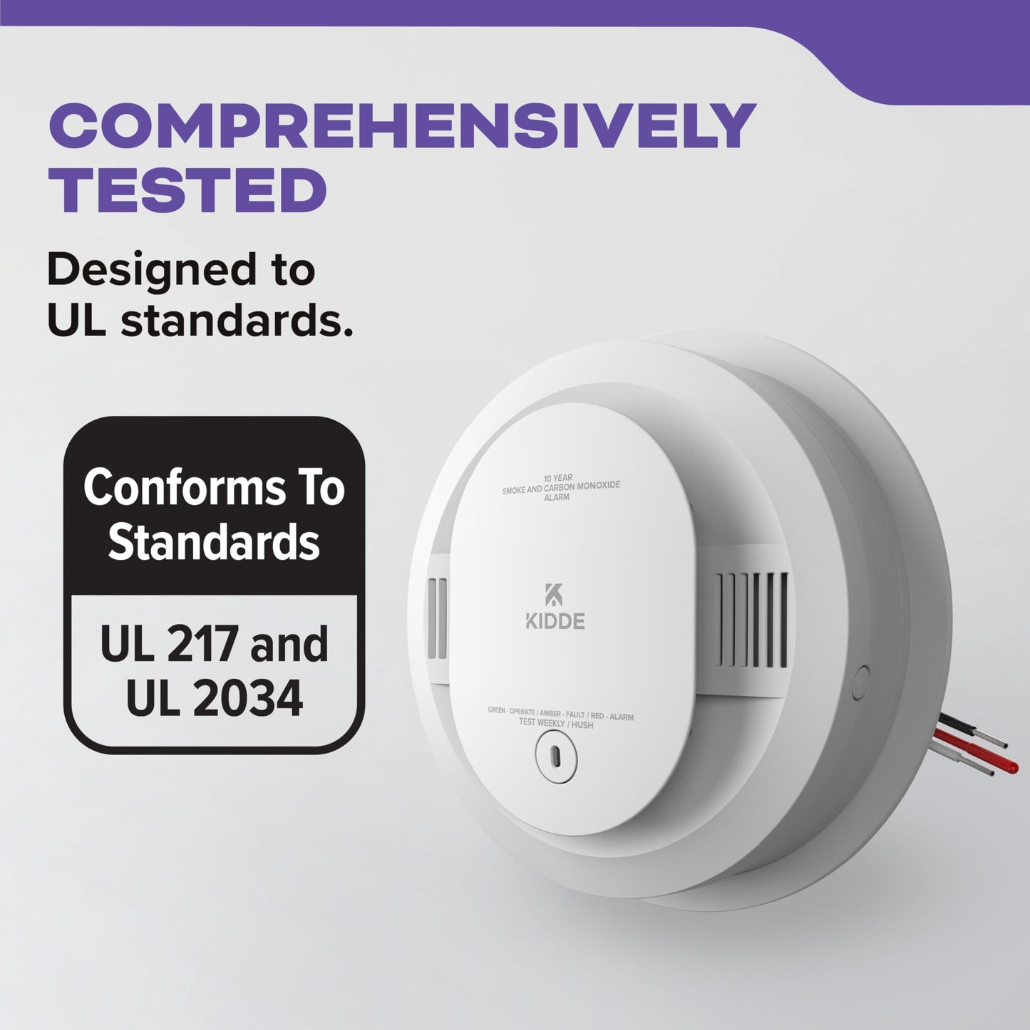 Kidde Hardwired Smoke & Carbon Monoxide Detector for Home, 10-Year Battery Backup, Interconnectable, 3-Pack