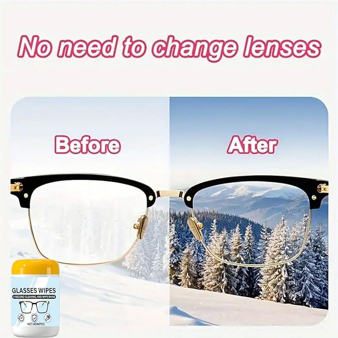 Lens Wipes for Eyeglasses - Scratch Free Anti-Fog Cleaner - Glasses Cleaner Wipes | for Phone Computer Electronics Laptop Monitor TV Camera Goggles