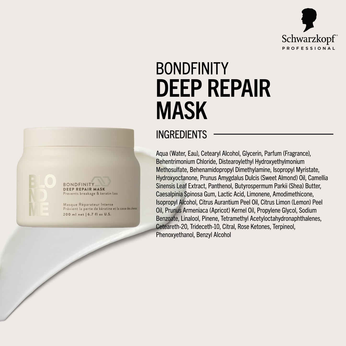 BlondMe Bondfinity Deep Repair Mask for Blonde, Lightened & Gray Hair | Intensive Treatment | Strengthens, Repairs, & Prevents B
