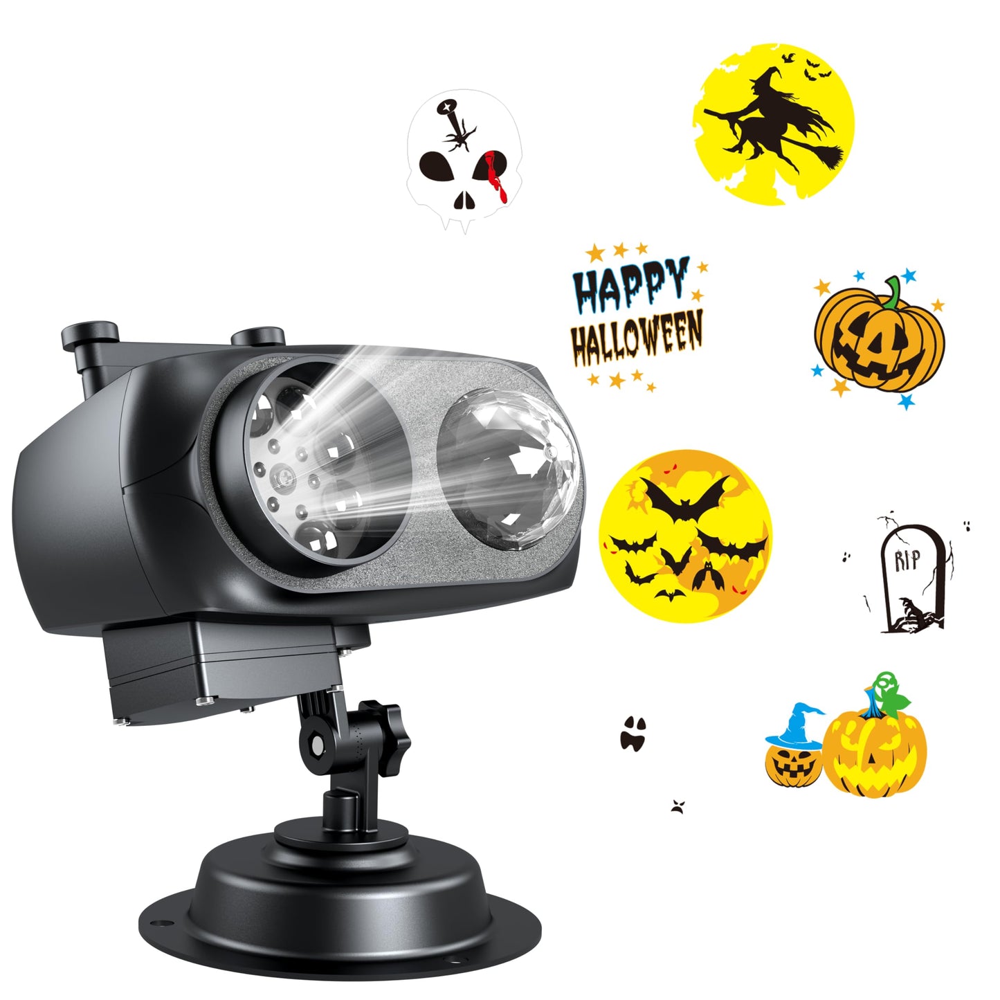 LJBESTM Christmas Projector Lights Outdoor, Halloween Projector， Holiday Projector Lights with 12 Slides for Yard Lawn, Christmas & Halloween Decor，Thanksgiving, 4th July, Easter Lighting