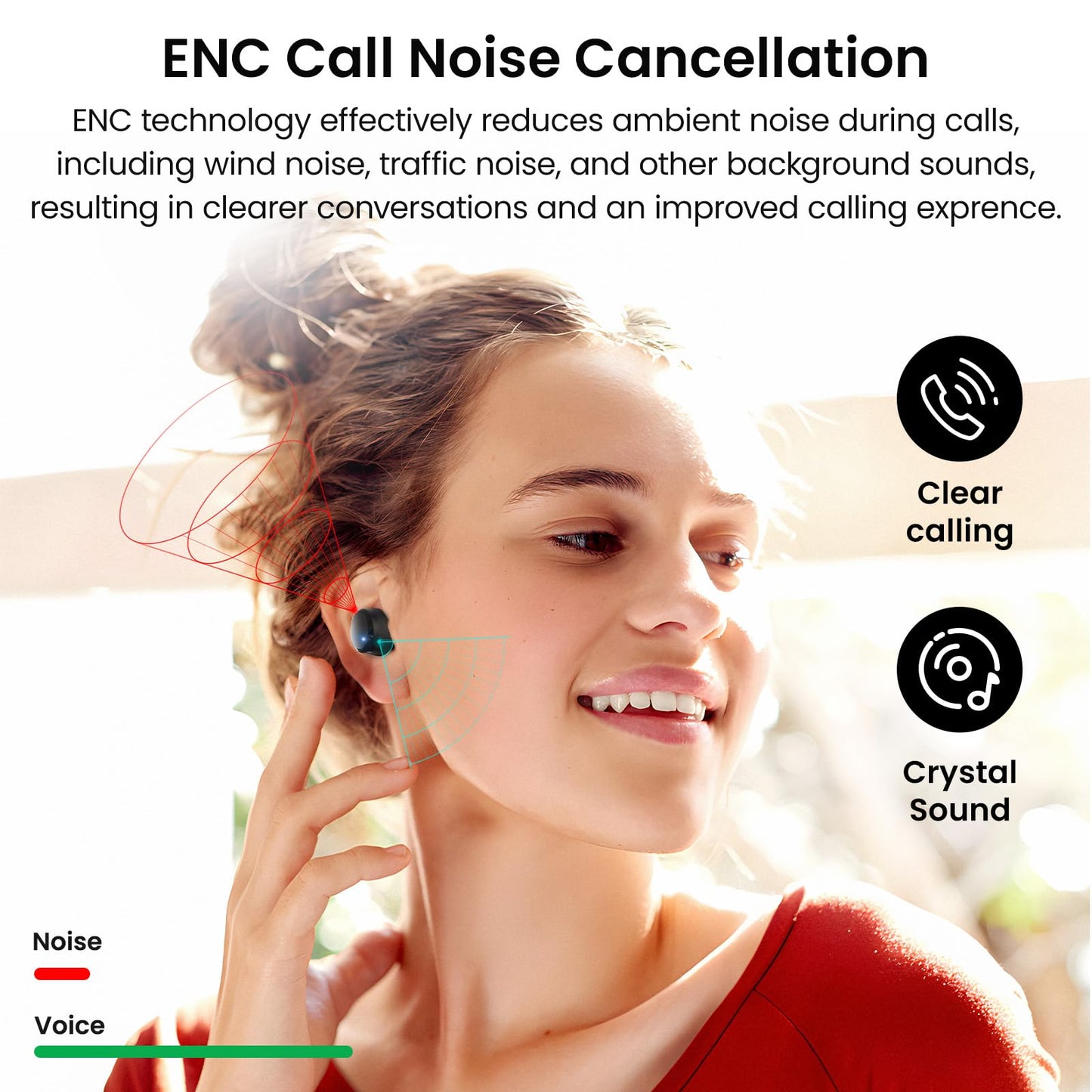 TOZO T12 Wireless Earbuds Bluetooth 5.3 Headphones, Call ENC Noise Cancelling Mic, 55Hrs Playtime App Customize EQ IPX8 Waterproof LED Digital Display Premium Sound Headset