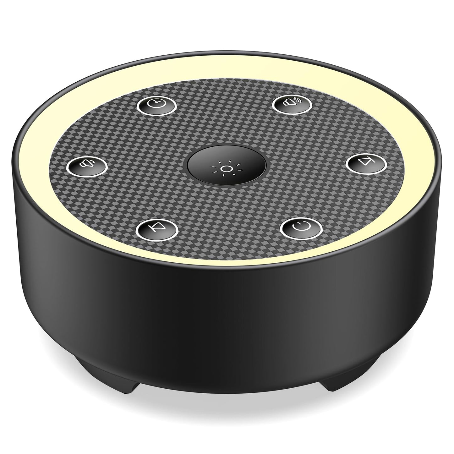 Kipcush Sleep Sound Machine - 24 High-Fidelity Non-Looping Sounds, Portable White Noise Machine for Baby, Kids & Adults, Dimmable Night Light, 6 Auto-Off Timers, USB Powered for Travel, Home & Office
