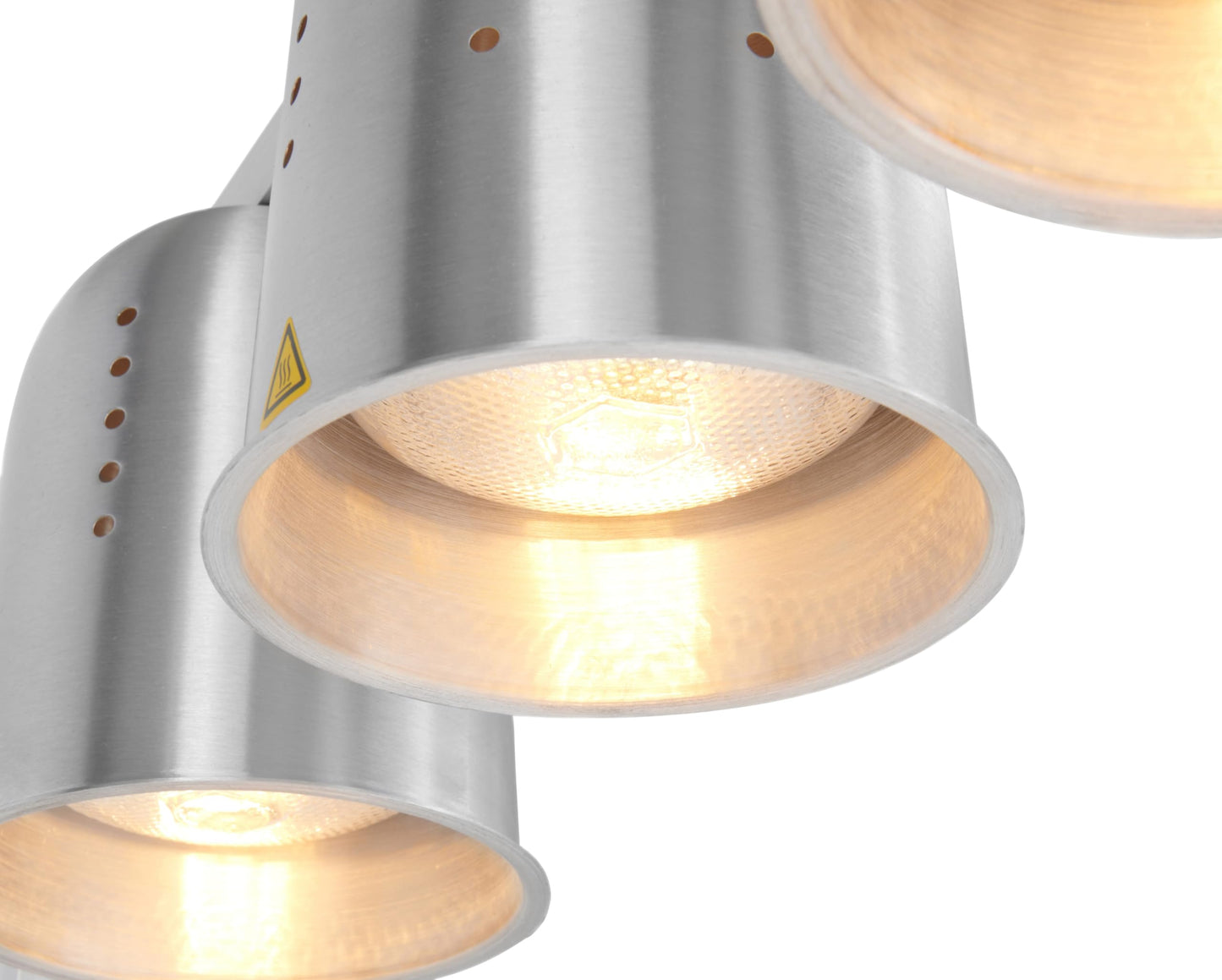 Kratos Commercial Bulb Warmer, Five Bulb Pass Through Heat Lamp for Food, Silver, 120V, 1250 Watts, Countertop Electric Food Warmer for Restaurants (31M-009)