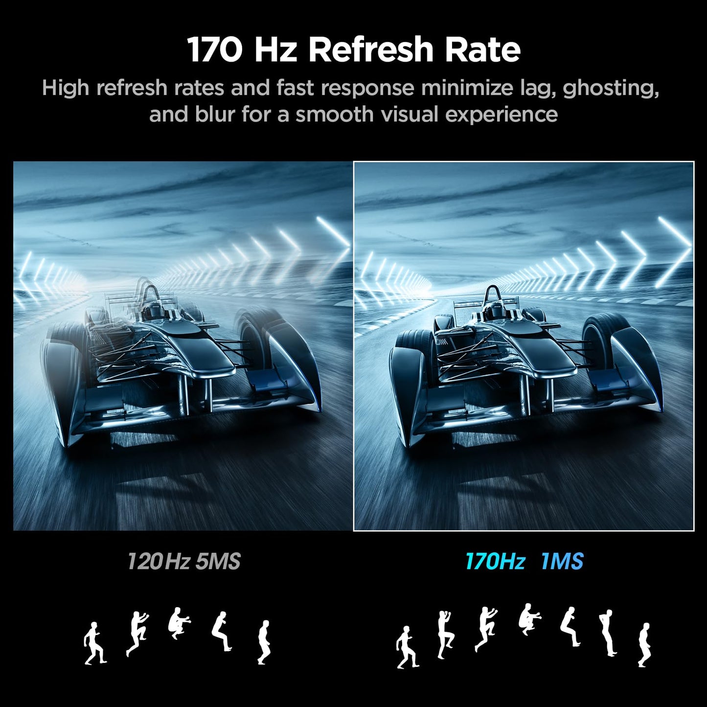 KOORUI 32 Inch Curved Gaming Monitor, QHD 2560 x 1440 170Hz Computer Monitor, 1ms Response Time, 1500R Curved Display, 90% DCI-P3, Adaptive Sync, HDMI & DisplayPort, VESA Compatible