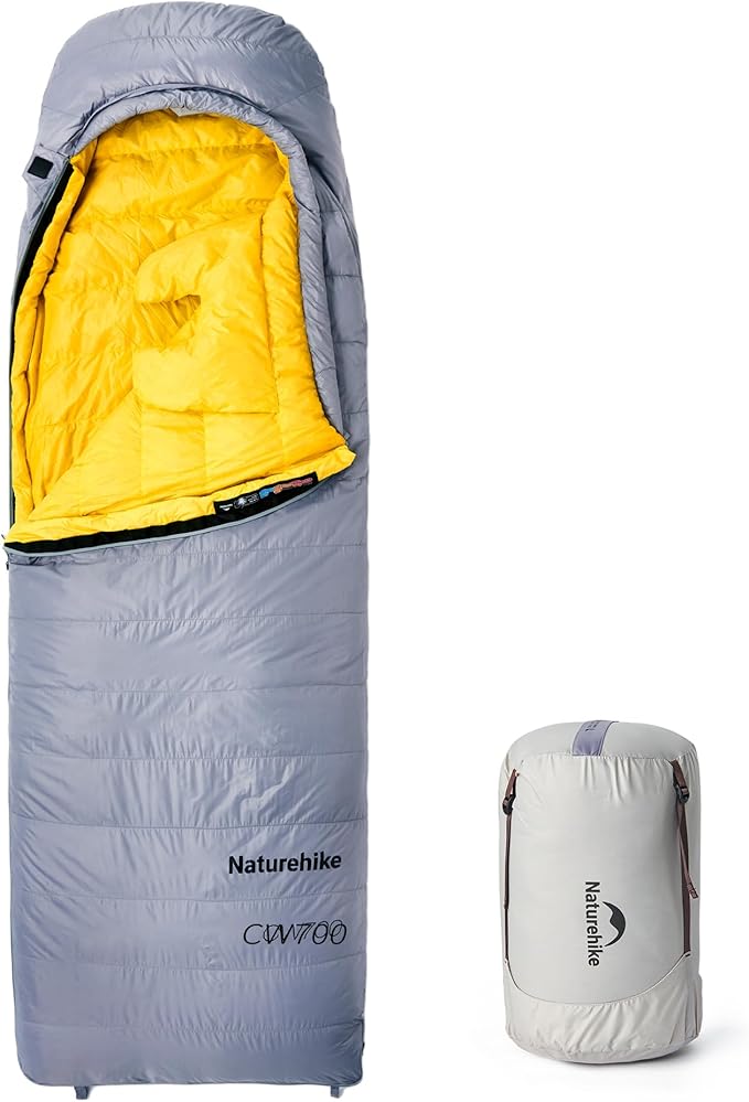 Naturehike 0 Degree Ultralight Down Sleeping Bag for Adults, 650 Fill Power, Backpacking Cold Weather Sleeping Bag with RD...