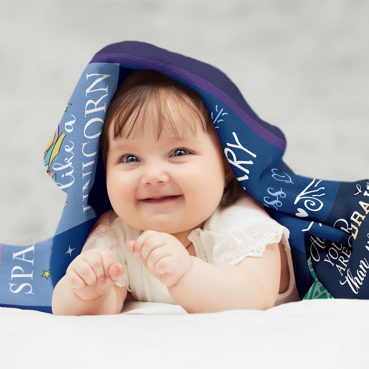 Solzien 1 Year Old Girl Birthday Gift Blanket 50"x40", Gifts for One Year Old Girl, First/1st Birthday Gift Ideas