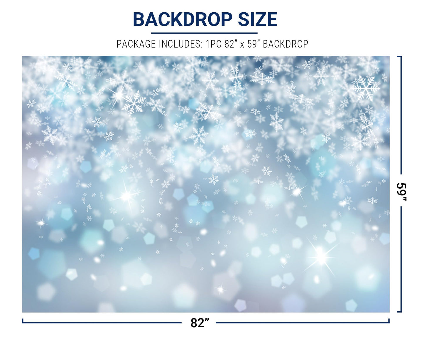 Allenjoy 7X5Ft Falling Snowflake Backdrop Winter Bokeh Ice Frozen Wonderland Photography Background For Kids Merry Christmas Hap