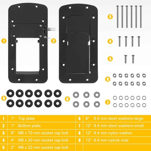 8M0092064 Xi Series Quick-Release Mounting Bracket Kit Aluminum for MotorGuide Xi3 Xi5 Trolling Motors (Black)