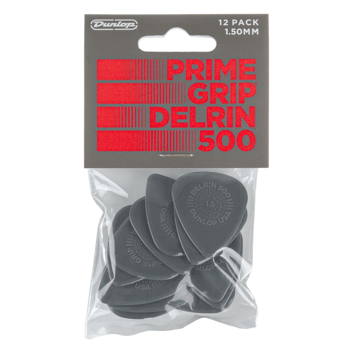 Jim Dunlop Delrin 500 Prime Grip 1.5Mm Guitar Picks (450P1.5)