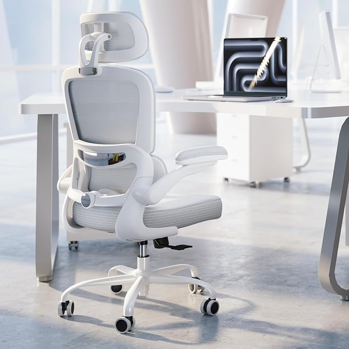 TRALT Ergonomic Office Chair - Desk Chair with Adjustable Headrest Lumbar Support Computer Chair - Mesh Comfy Chair with F...