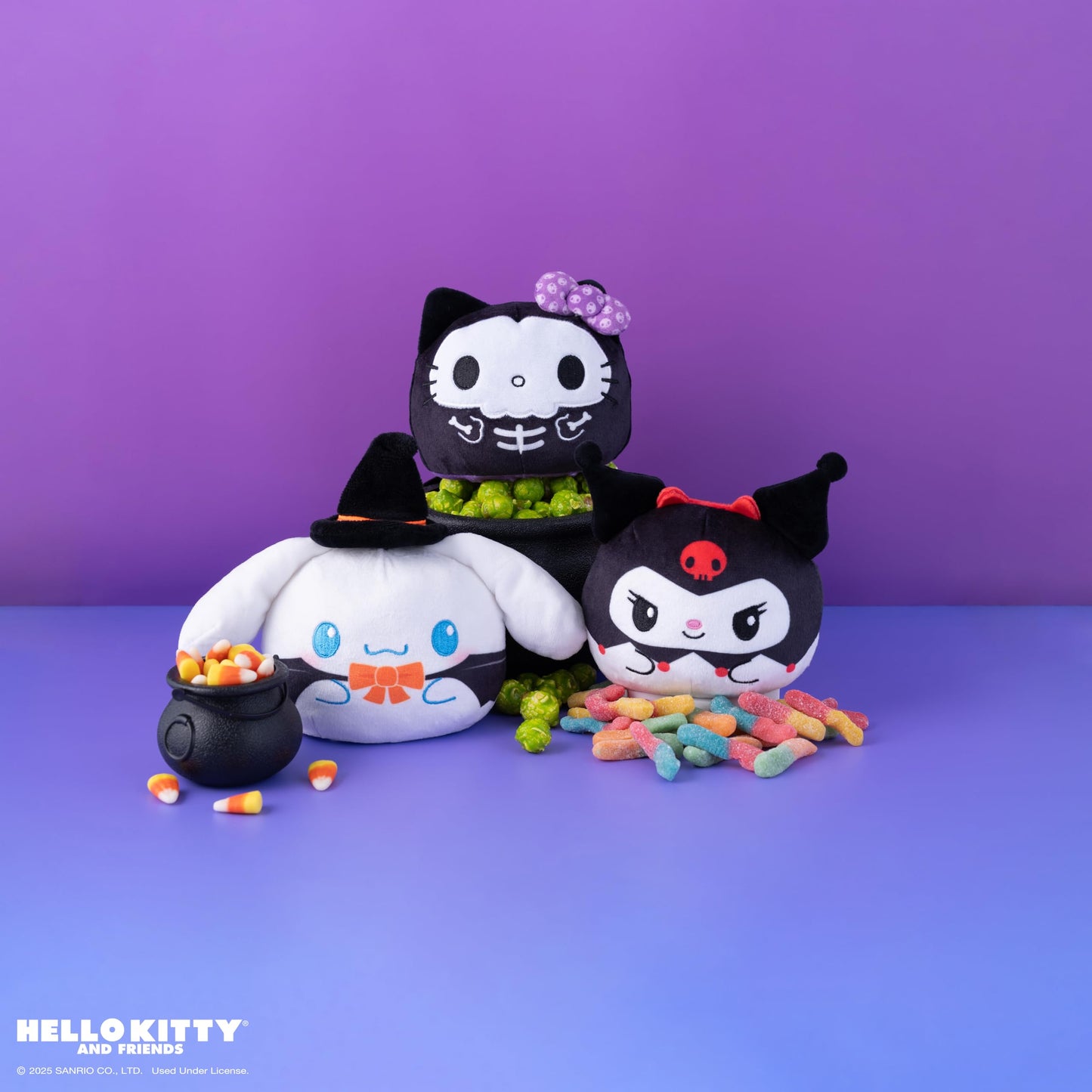 TeeTurtle My Melody and Kuromi Reversible 4" Halloween Plushie - Angel and Devil - Cute Kawaii Soft Stuffed Animal