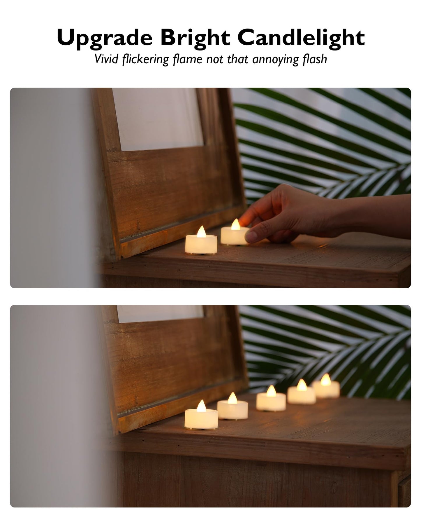 Beichi 100-Pack Flameless LED Tea Light Candles Bulk