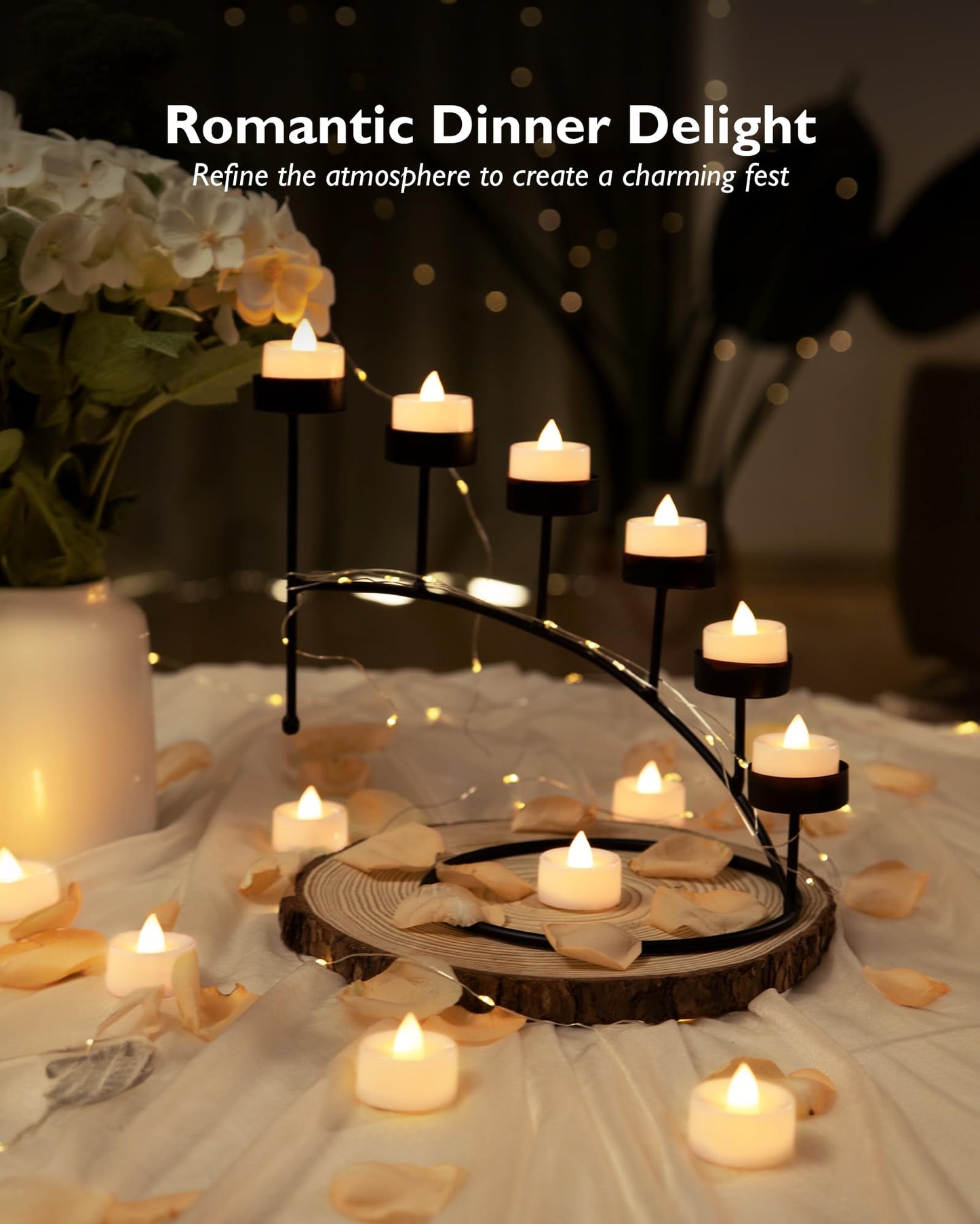 BEICHI 24pcs Battery Operated Tea Lights with Timer, Built-in 6 Hours Tea Light, Warm White Flickering Electric Tea Candles with Timer, 1.4'' Dia x 1.25'' H, LED Flameless Candles with Timer