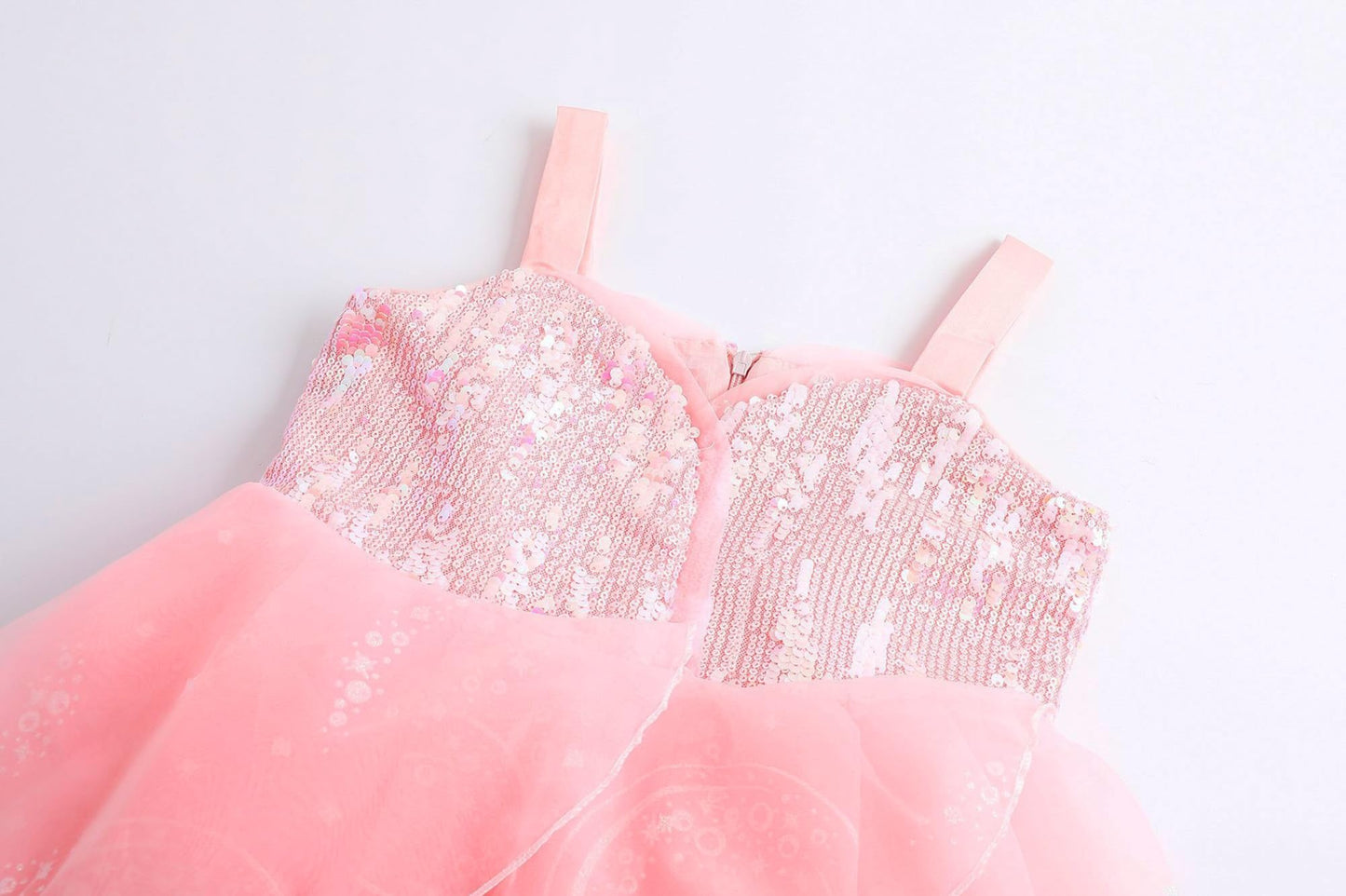 RuuYiicoco 9 Pcs Halloween Pink Witch Costume for Girls Sequins Mesh Princess Dress with Accessories (5-6 Years, Pink)