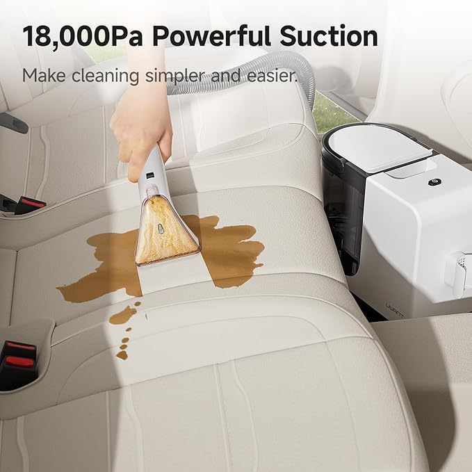uwant Carpet Cleaner Machine 18Kpa Powerful Suction Upholstery Cleaner for Pet, Portable Carpet Cleaner with Cleaning&Self-Cleaning Tools for Car, Couch, Rug, Sofa, Furniture