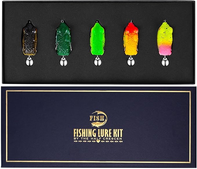 5PCS Frog Lures for TopWater Bass Fishing Lures,Freshwater and Saltwater Fishing Gear Kit for 2025 Xmas Surprise Gift