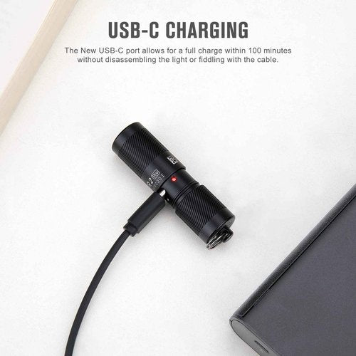 OLIGHT Baton4 Rechargeable LED Pocket Flashlight 1300 Lumens Bundle with I1R 2 Pro EOS 180 lm Keychain Light