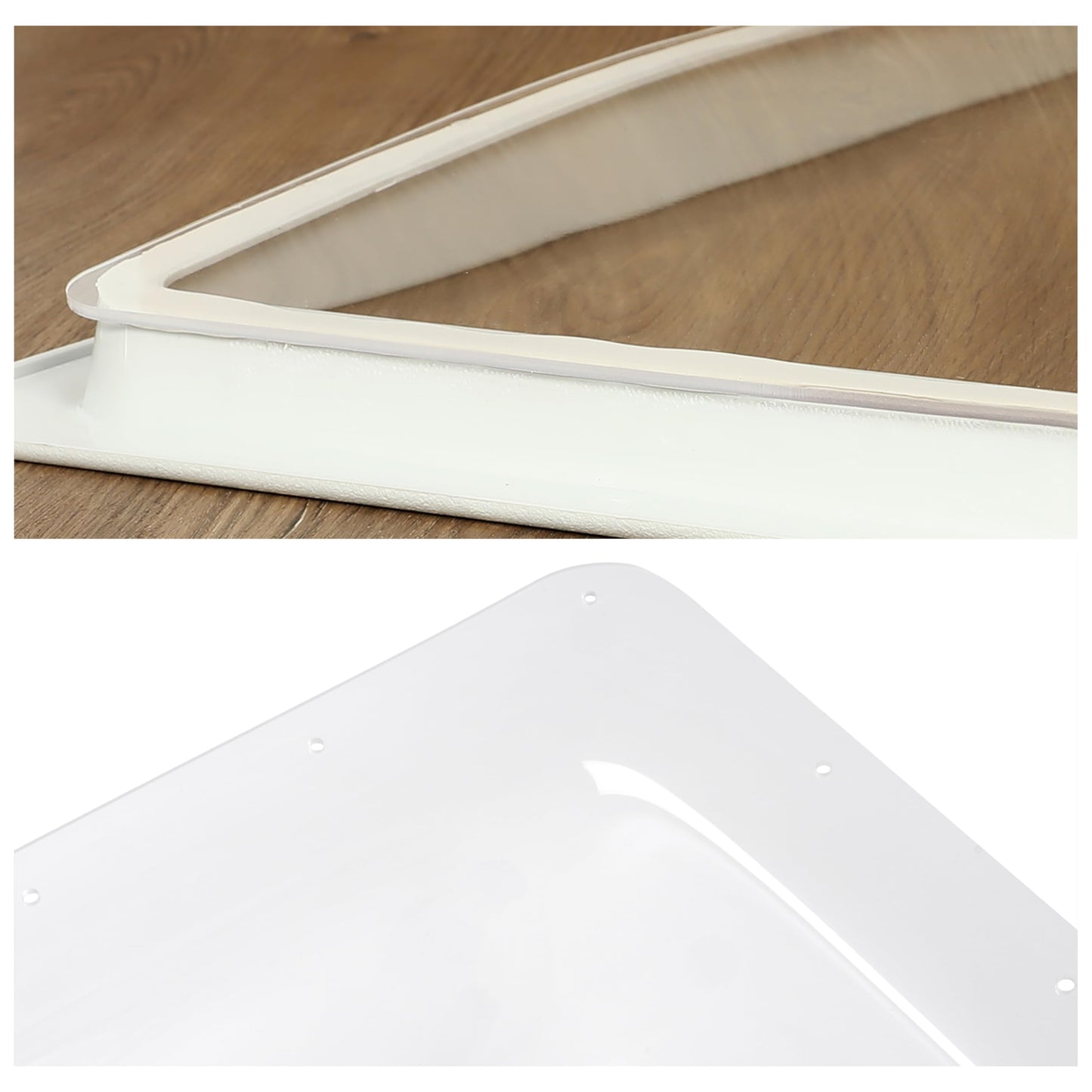 HECASA RV Skylight Replacement Bundle, White Outer Dome 18" x 26" (Fits 14" x 22" Openings) + Inner Dome 14" x 22" (2PCS) for Camper, Motorhome & RV Shower