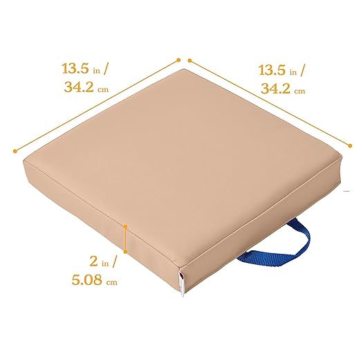 ECR4Kids SoftZone Floor Cushions, Square, Flexible Seating, Sand, 6-Piece
