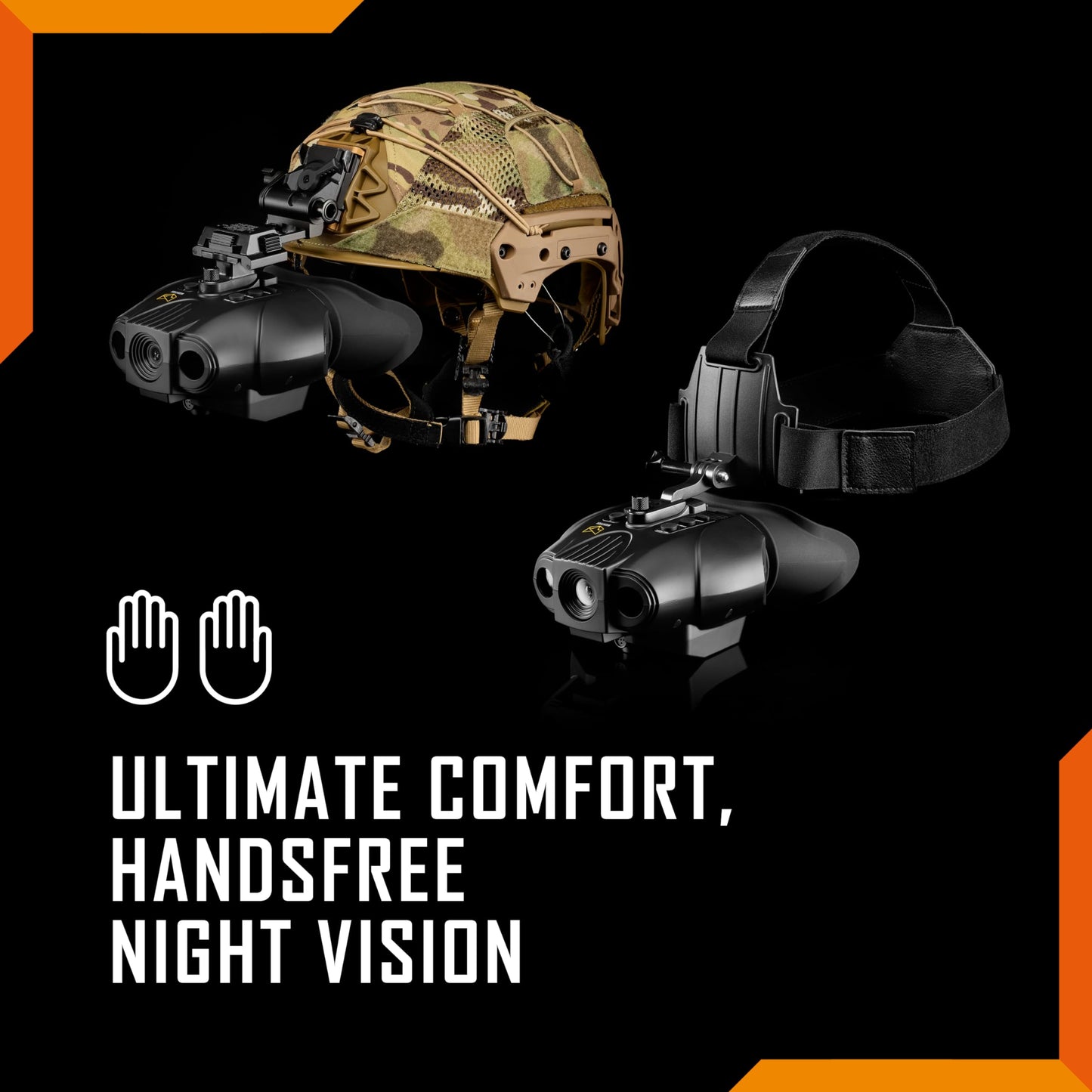 Night Vision Goggles - Nightfox Swift 2 NVG Goggles, Head or Helmet Mounted, Wide FOV, 1x Magnification, Infrared Night Vision Binoculars Stealth 940nm IR, Tactical Digital NODs for Airsoft