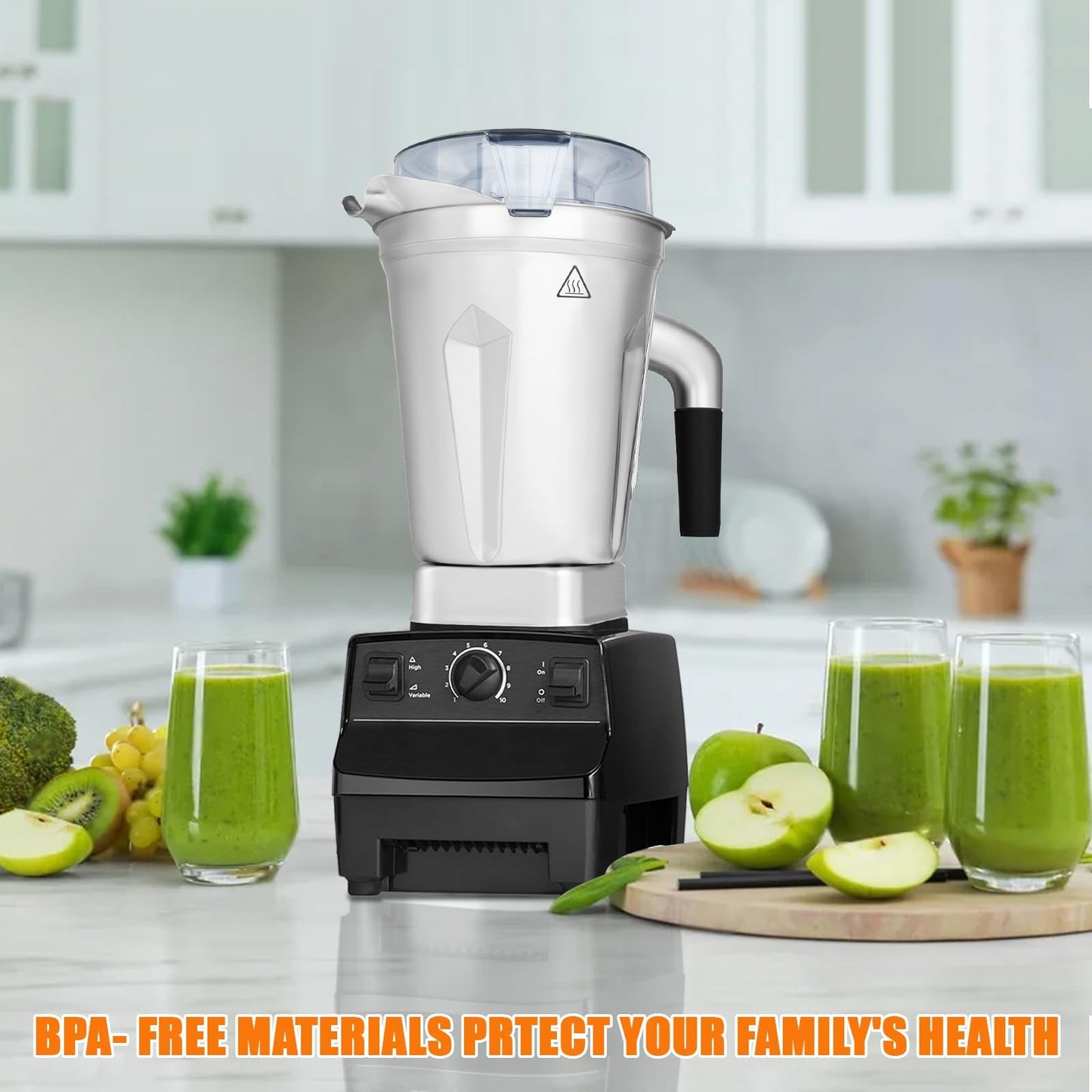 64oz Stainless Steel Container for Vitamix Blenders, Stainless Steel Blender Pitcher Compatible With Vitamix 5200 5000 6300 Vm0103 Vm0197 E310 A2500 Explorian Commercial Ascent etc Series