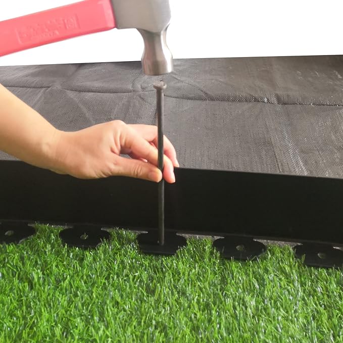 Landscape Edging Kit,40FT Plastic Garden Edging with 50 Stakes,4.5 Inch Tall Lawn Edging for Yard,Lawn,Flower Gardens Border (Black, 40FT)