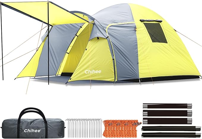 Chihee Camping Tent 3 Person Double Layered Dome Tents Large Capacity 4 Seasons Travelling Backpacking Beach Outdoor Shelt...