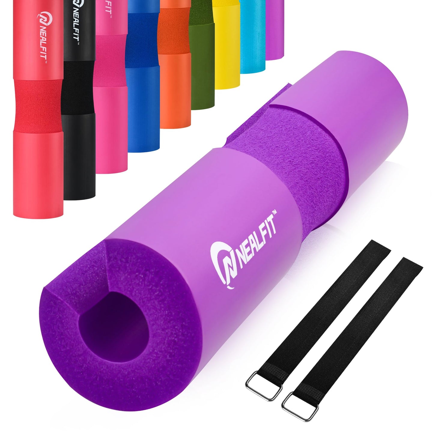 NEALFIT Barbell Pad Squat Pad for Squats—Squat Bar Pad—Great for Weightlifting,Lunges and Hip Thrusts—Foam Sponge Pad—Fit Standard and Olympic Bars Perfectly