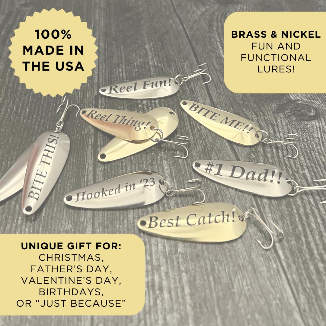 Fishing Gift for Grandpa - Engraved Fish Hook - Fathers Day - Birthday Present - New Grandparent - From Grandkids