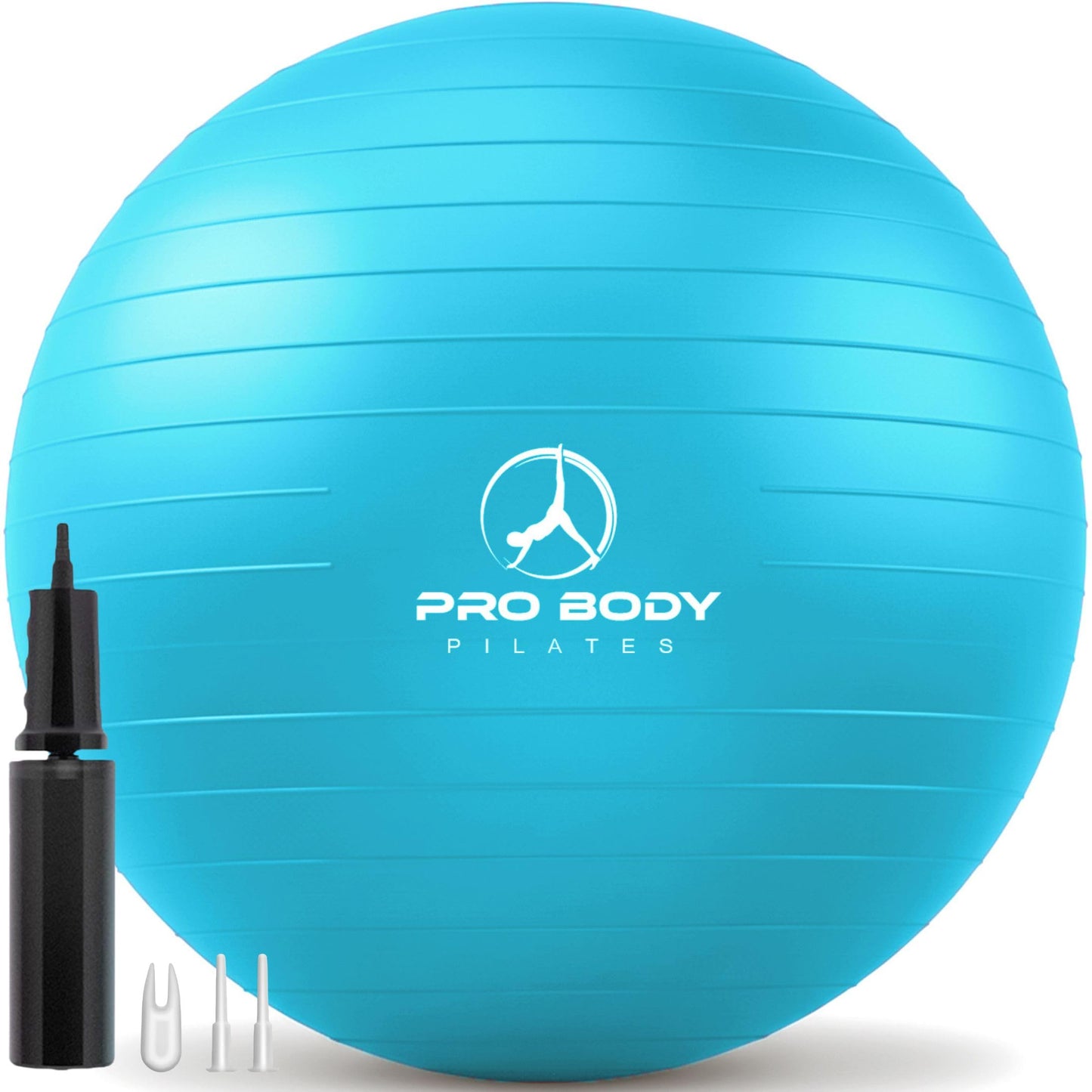 ProBody Pilates Exercise Ball - Multiple Sizes Gym Grade Balance Ball for Fitness, Workout, Pregnancy & Physical Therapy, Stability Yoga Ball Chair (Teal, 45 cm)