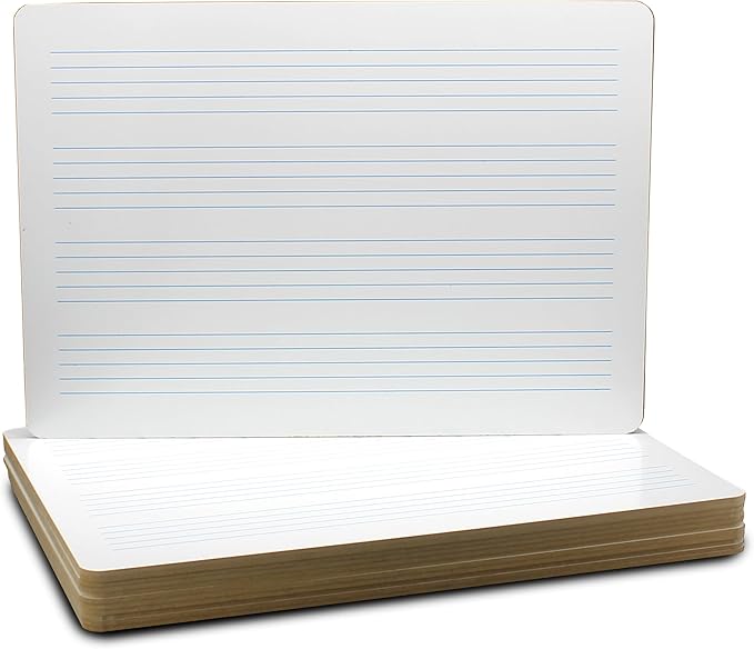 Flipside Products 11" x 16" Music Staff Dry Erase Board, Musical Notes, Musicians, Kids and Home Teaching, Pack of 12