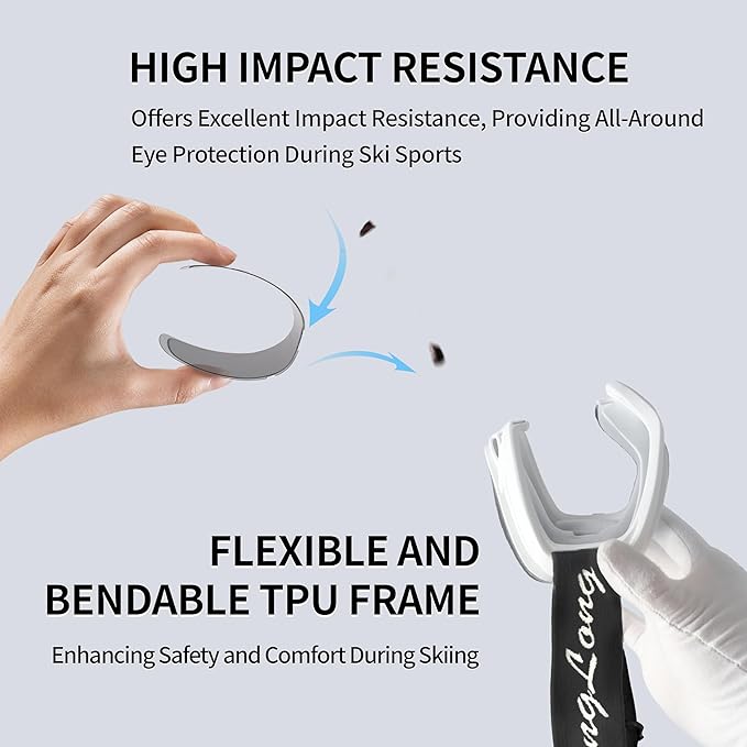 BangLong Ski Goggles, Snowboard/Snow Goggles Anti Fog UV Protection Design for Men Women Skiing, Skating,Snowmobilet,Youth