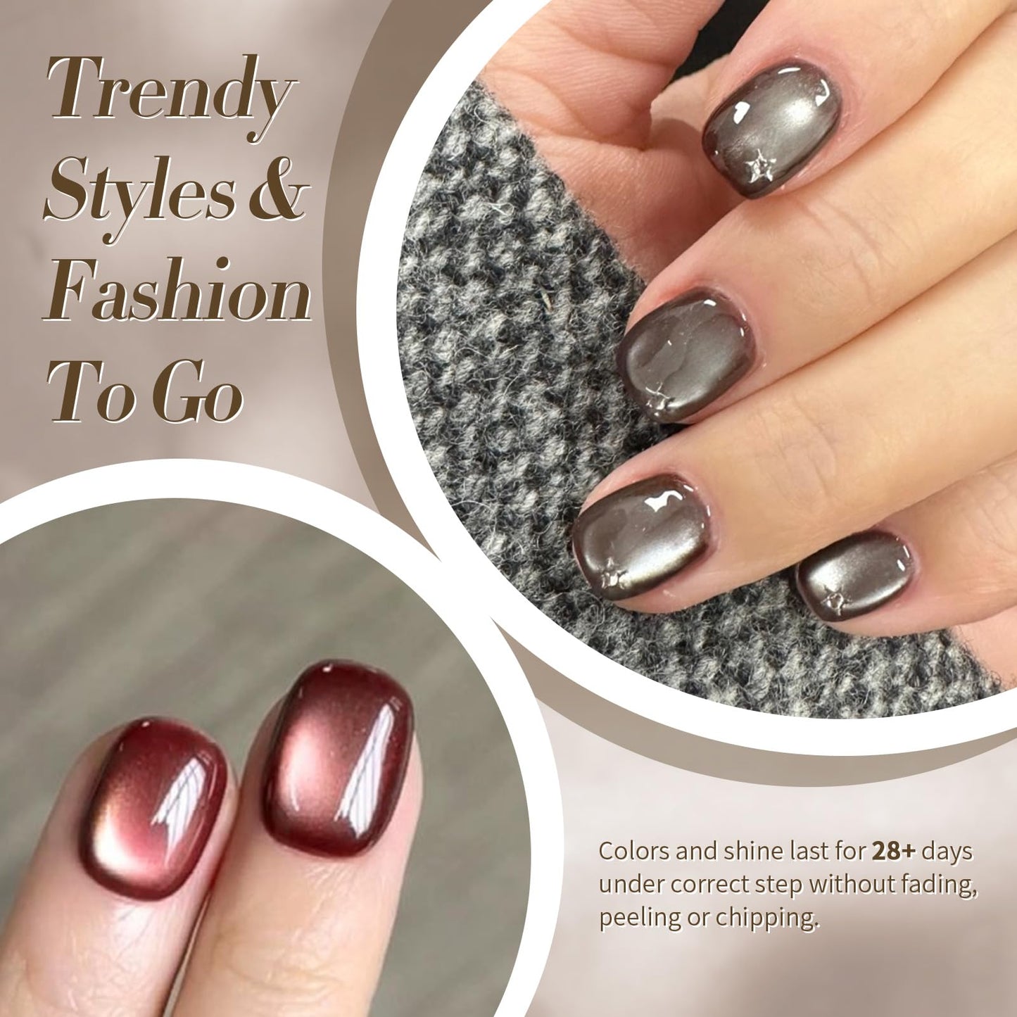 BORN PRETTY Magnetic Gel Nail Polish Water Light Cat Magnetic Eye Gel Brown SaU Vage Jelly Glass Crystal Magnetic Gel Polish Gli
