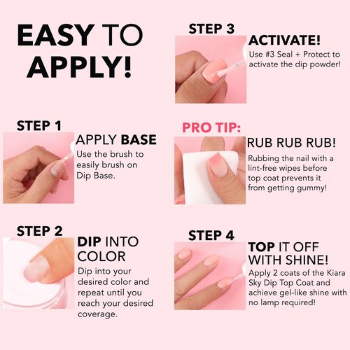 Kiara Sky Dip Powder Essentials 10 oz Refill, Dark Pink