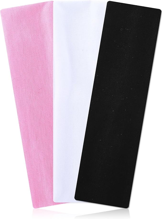 Mabor 3PCS Headbands for Women Non Slip Elastic Sweat Hairbands Sports Aesthetic Hair Bands Soft Cloth Fabric Stretchy Hea...
