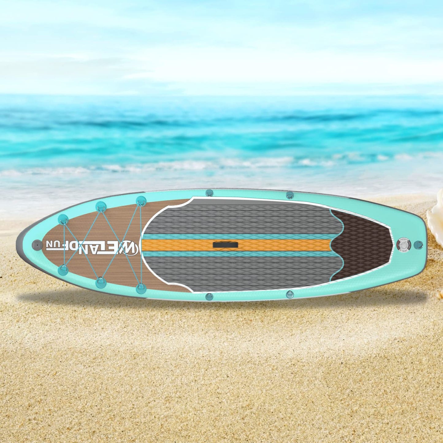 Inflatable Stand Up Paddle Board with Seat, 10'6" SUP 440LBS, Recreational Paddleboard for Adults Beginners, Blow Up Paddle Board with Fishing Design, Camera Mount, Cooler Bag & Full Accessories